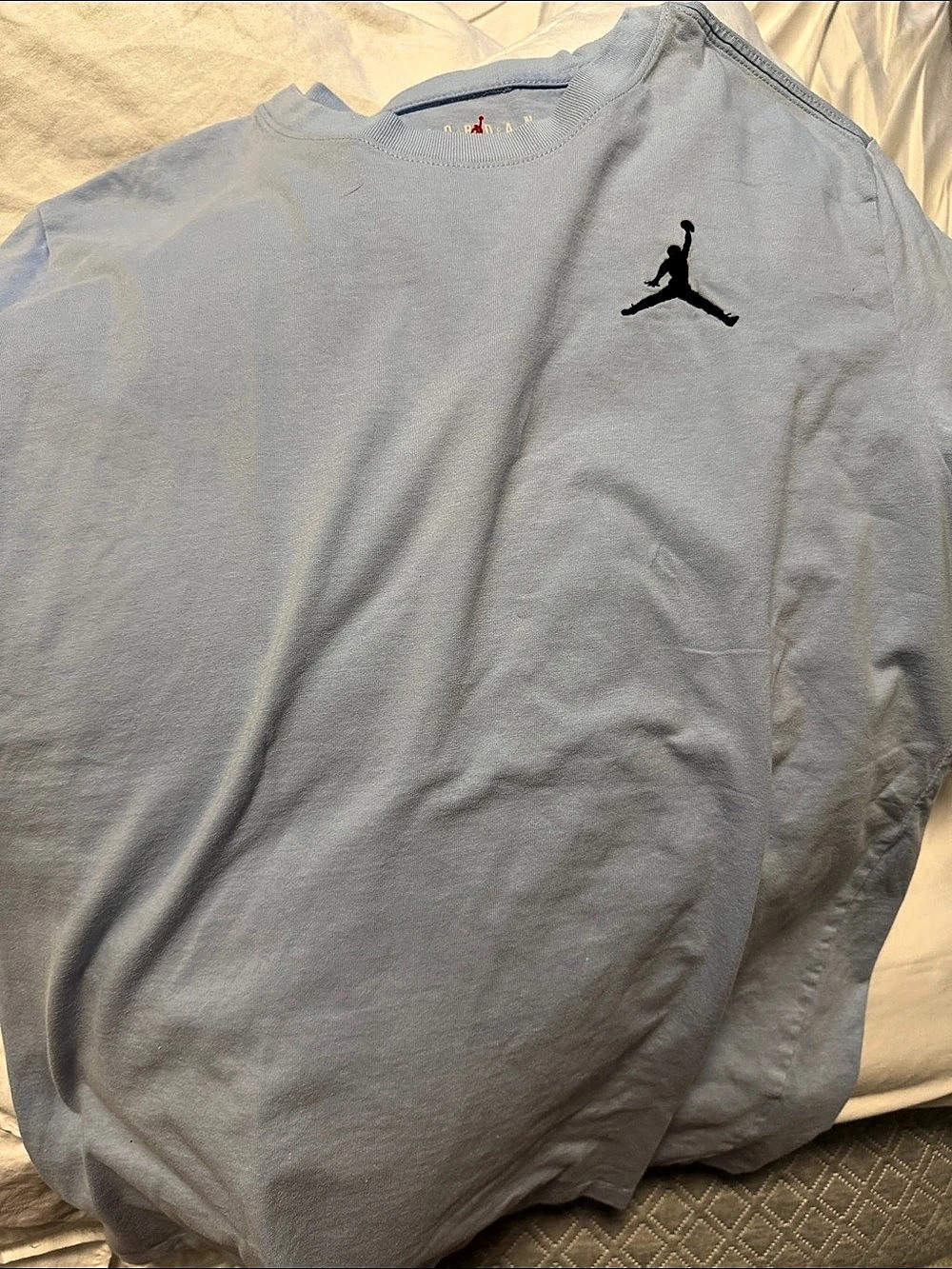 Jordan Jumpman Graphic Tee Short Sleeve Logo Tee in Gray Like New